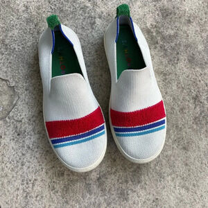 Rothy’s Lollipop Terry Stripe Kids Slip on  Sneaker, size Y3